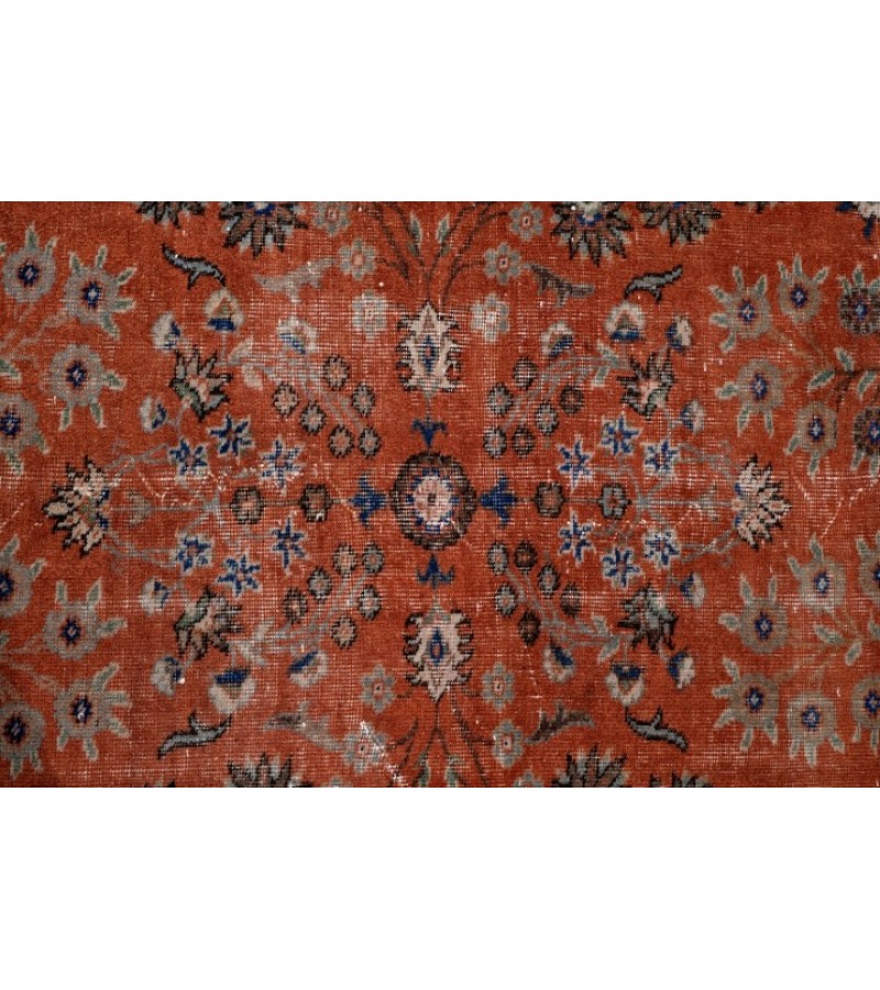 5X8 Feet.  Turkish Hand Knotted Rug , Floral  Pattern Rug ,  Antique Brick Tille Color Rug , No Repeair Perfect Condition