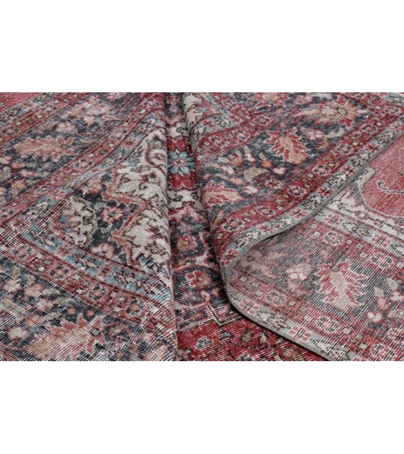 6.7 X 10 Ft.. 205x315 cm  Blue Living Room Rug , Hand Knotted , Mid-Country Rug , Very good situation, Bedroom Rug 