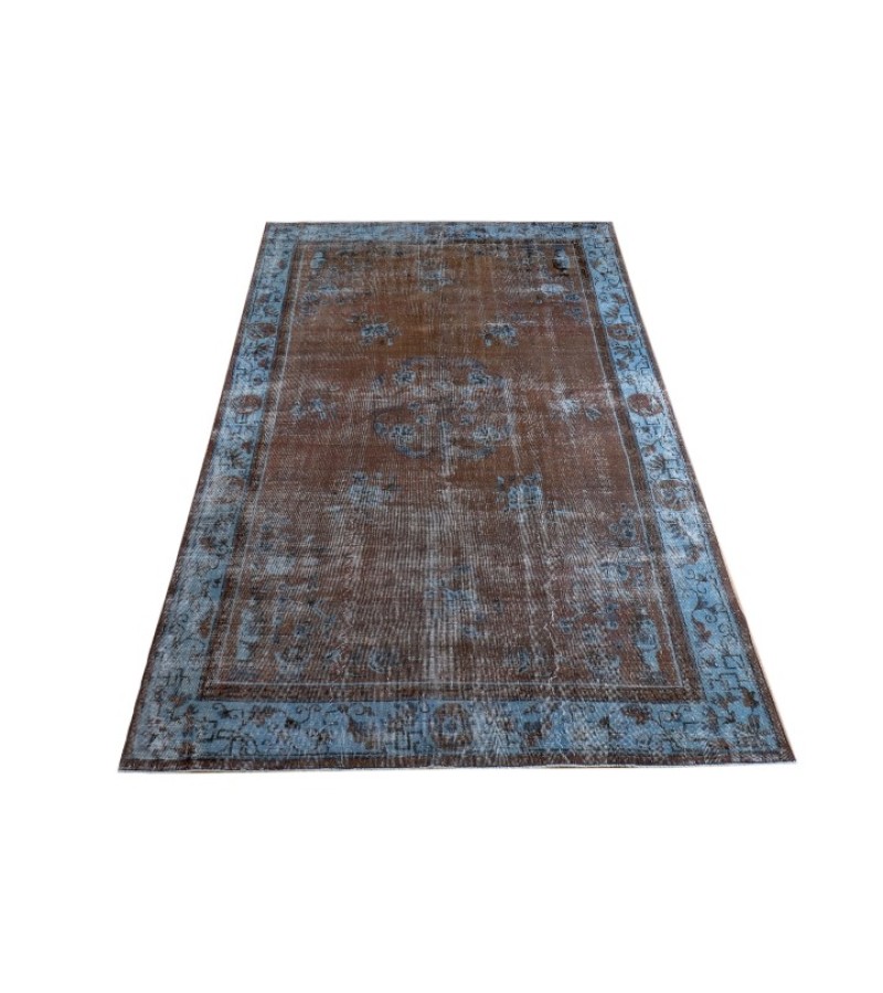 7X10 Feet , Brown and Blue Color Antique Rug , Turkish Area Rug , Muted Vintage Color Rug , No Repeair PErfect Condtion Rug 