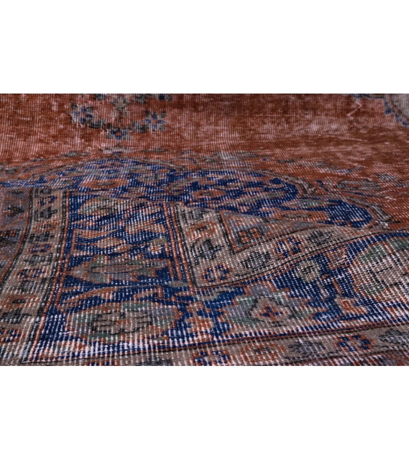 6.11 X 10.3 Ft.. 210x318 cm Two Colors Vintage  Rug ,Turkish Hand Knotted , Mid-Country Rug , No Repeair Perfect Condition