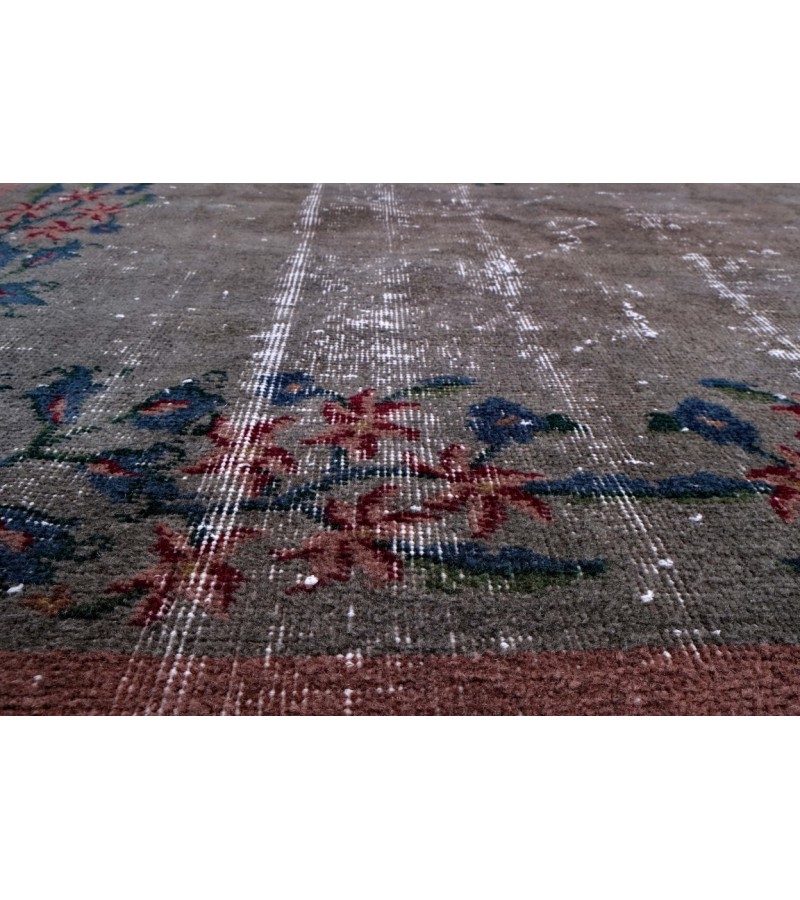 4.8 X 9Ft..140X275 Cm  Florar Madellion PAttern Rug , Multi Color Vintage Rug , Turkish Hand KNotted Rug , No Repeair Perfect Condition 