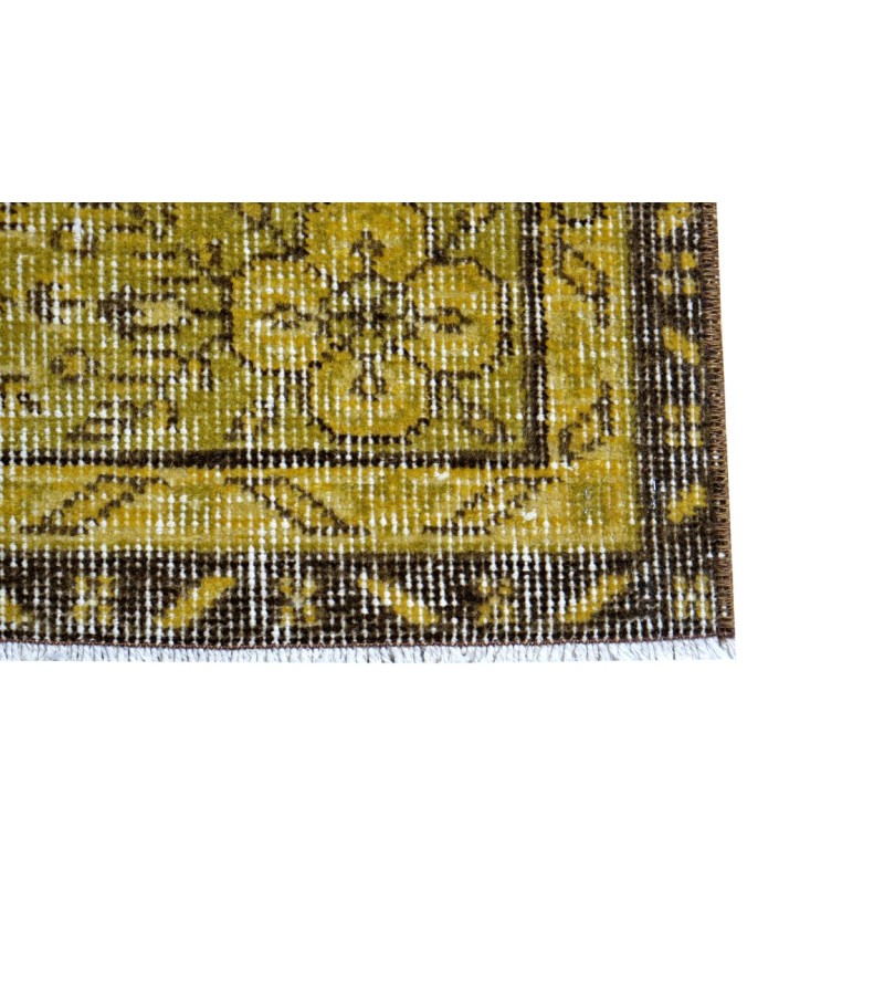 6.5 X 9.11 Ft.. 196x302 cm Yellow Vintage Color Rug , Oushak Floral  PAttern Rug   , Hand Knotted Antique Rug , Decoration Rug , Turkish Area Rug 