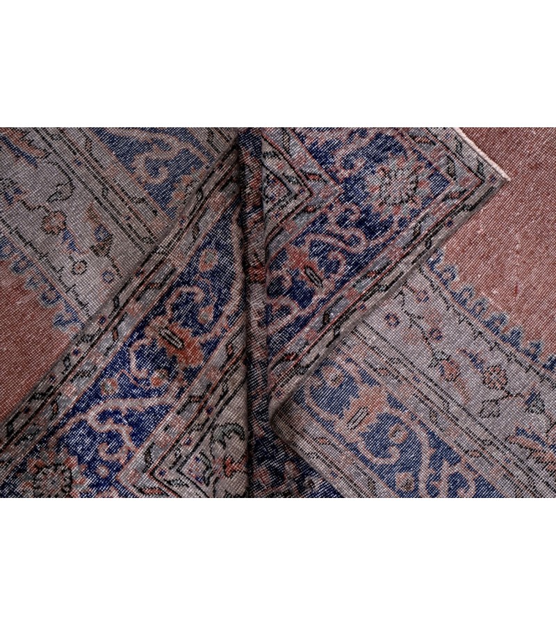 6.11 X 10.9 Ft.. 210x318 cm Pastel Colors Vintage Rug , Hand Knotted Mid-Country Rug , No Repeair Perfect Condition