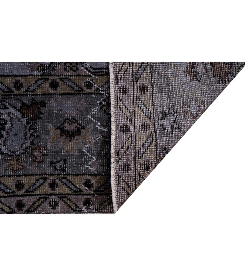 7X10  Feet . All over Flowers Pattern Rug , Gray  Color Antique Rug , Turkish Hand Knotted Living Room Rug , No Repeair Perfect Condition Rug