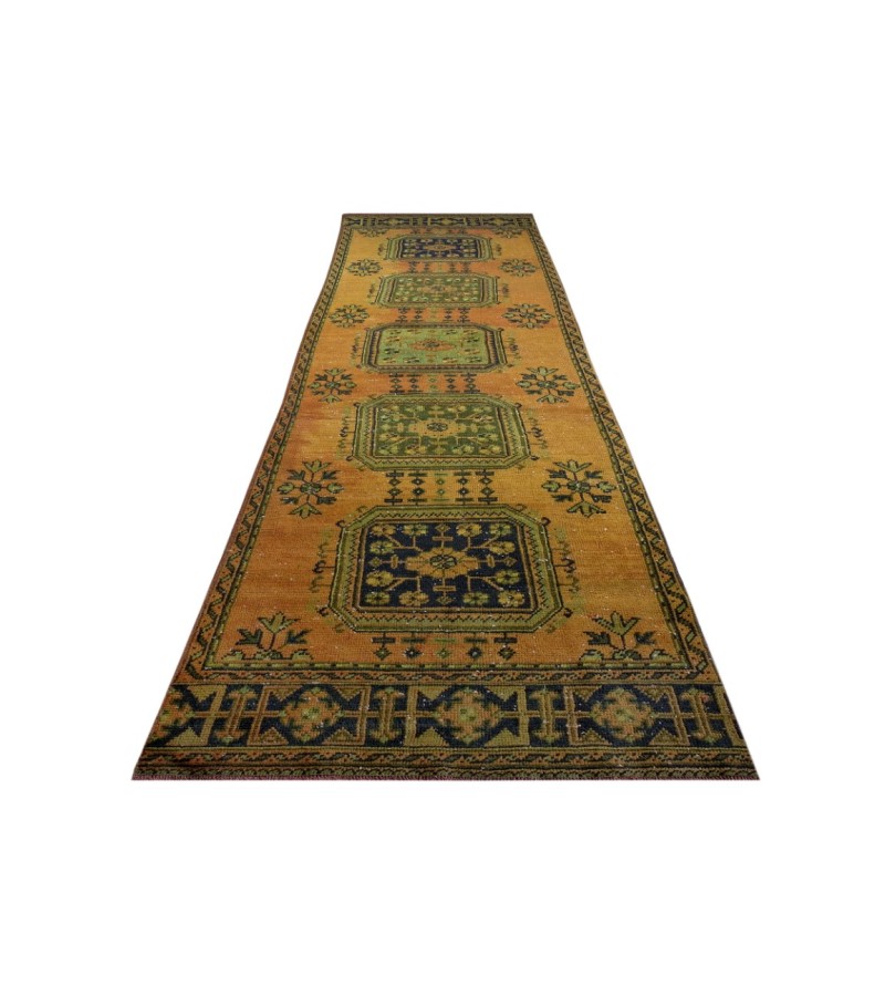 3 X 11.8 Feet . Turkish Hand Knotted  Runner Rug , Beatiful  PAttern Antique Rug , No Repeair PErfect Condition , Anatolian Rug
