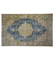 7X10 Feet , Blue Color Antique Rug , Turkish Area Rug , Muted Vintage Color Rug , No Repeair PErfect Condtion Rug