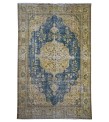 7X10 Feet , Blue Color Antique Rug , Turkish Area Rug , Muted Vintage Color Rug , No Repeair PErfect Condtion Rug