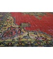 6.3x9.8 Feet , Red Color Vintage Rug , Hand Made Rug, Turkish Area Rug , Madellion PAttern Rug 