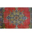 6.3x9.8 Feet , Red Color Vintage Rug , Hand Made Rug, Turkish Area Rug , Madellion PAttern Rug 