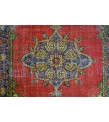 6.3x9.8 Feet , Red Color Vintage Rug , Hand Made Rug, Turkish Area Rug , Madellion PAttern Rug