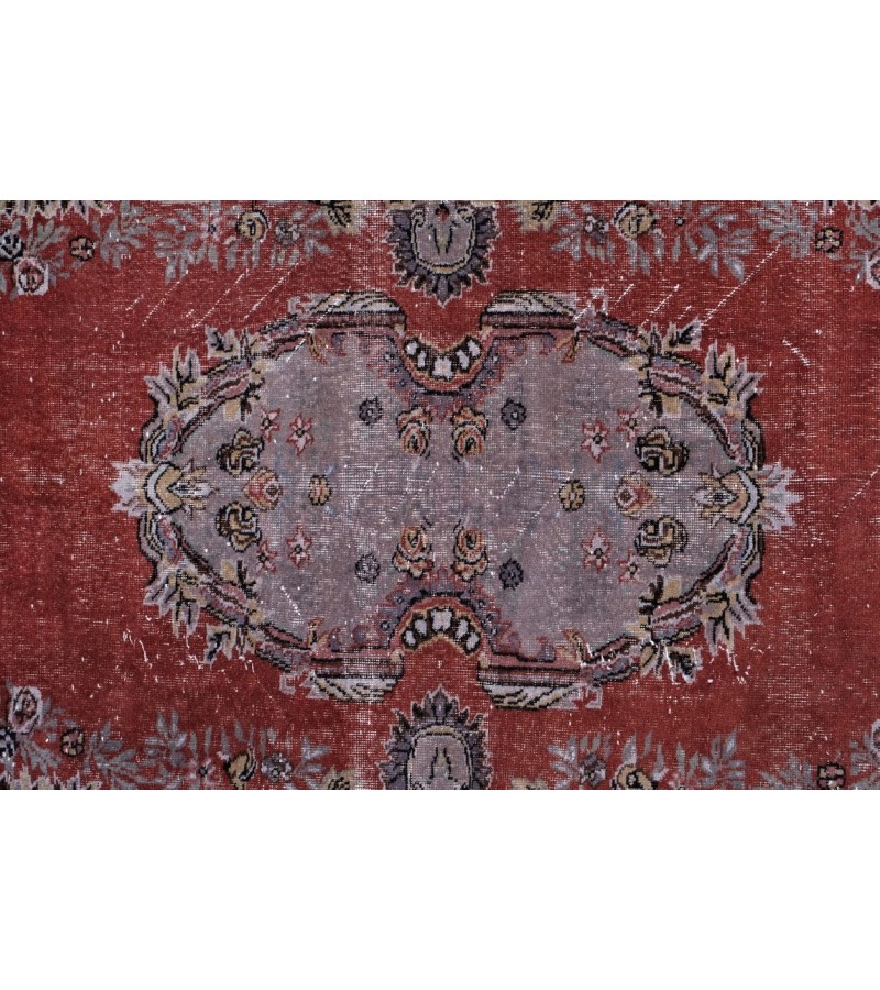 5'5X9'2 Feet ,  Copper Color Rug , Anatolian Antique Rug , Area Rug , Turkish Hand Made Rug , 164x280 Cm
