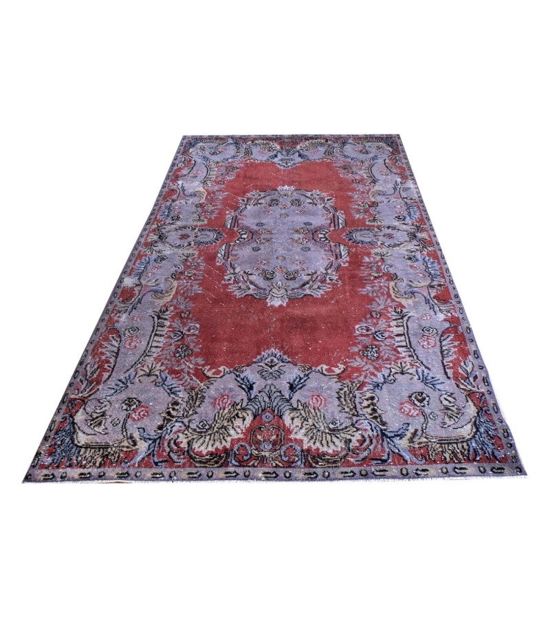 5'5X9'2 Feet ,  Copper Color Rug , Anatolian Antique Rug , Area Rug , Turkish Hand Made Rug , 164x280 Cm