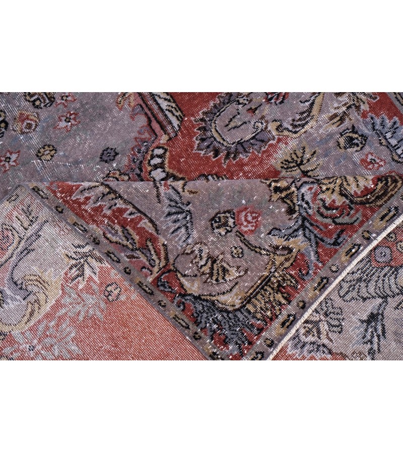 5'5X9'2 Feet ,  Copper Color Rug , Anatolian Antique Rug , Area Rug , Turkish Hand Made Rug , 164x280 Cm