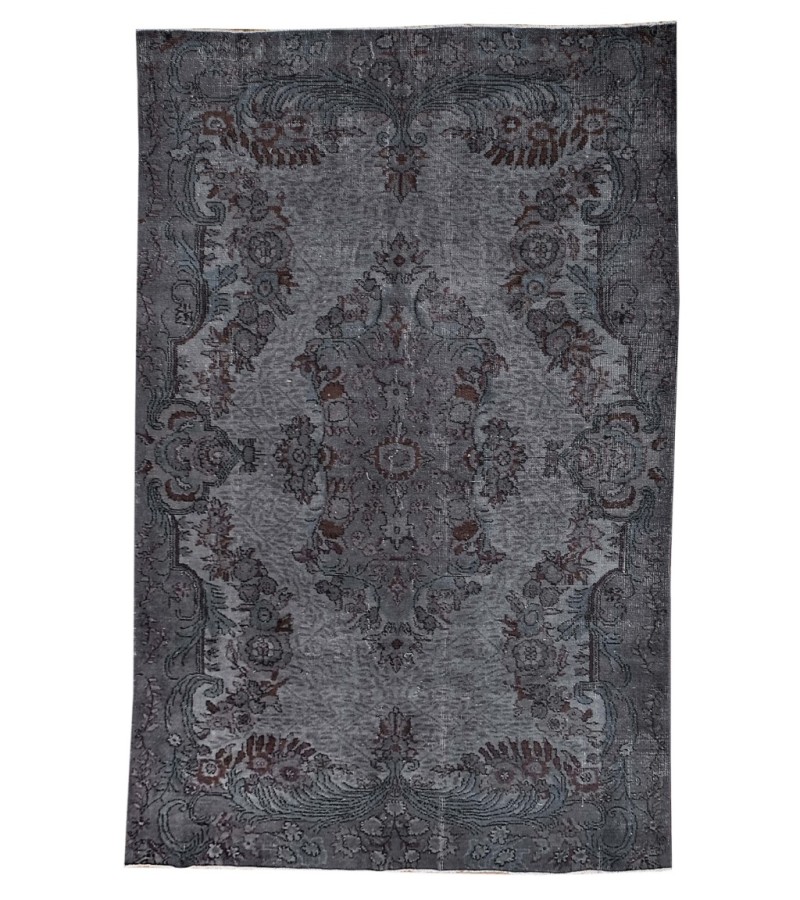 6x9 Feet , Gray  Color Rug , Hand KNotted Turkish Rug , Living Room Antique Rug , Anatolian Rug , 186x286 Cm