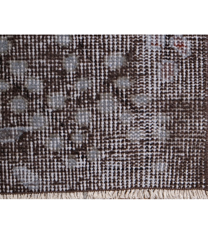 6'4X10''5 Feet, Large size Turkish Rug , Living Room Antique Rug , Brown in Gray color Rug , 60' old vintage Rug , 193x315 cm
