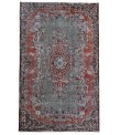 6'4X10''5 Feet, Large size Turkish Rug , Living Room Antique Rug , Brown in Gray color Rug , 60' old vintage Rug , 193x315 cm