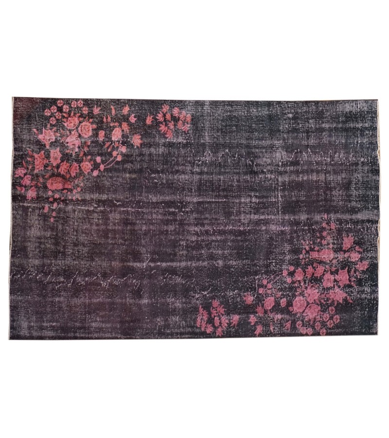 5'5X9'' Feet ,  Beatiful Floral Vintage Rug , 5x9 Kitchen Antique Rug , Handmade 50' old Rug , Homedecor Unique Rug , 164x275 cm