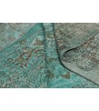 5'5 x 9'5'' Feet , teal handmade rug , 5x9 kitchen rug , floor madellion rug , turkish vintage rug , 165x287 cm 