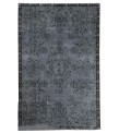 5'9 x 9'9'' Feet , Gray  handmade rug , 5x10 living room  rug , flowers madellion rug , turkish vintage rug , 173x297 cm 