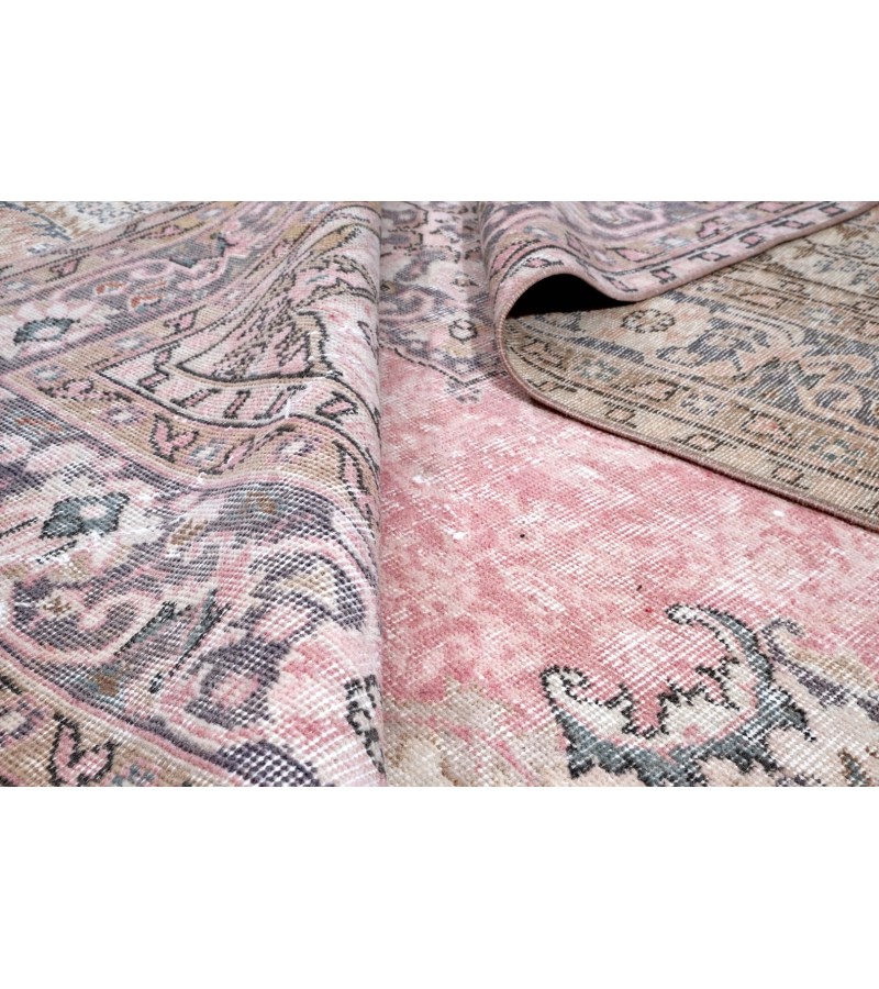 6'8x9''10 Feet , oversize vintage rug , 7x11 handmade rug , turkish anatolian antique rug ,red  Color Rug , 202x298