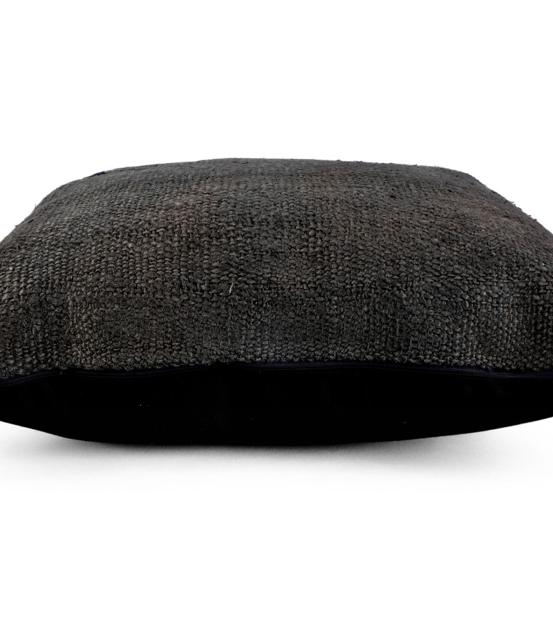 1'3x1'9'' Feet , 40x60 handmade pillow, Black  Hemp  Pillow, Boho Antique Pillow, Any size order is taken