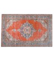 6'8x10'8 turkish area rug , 7x11 handmade wool rug , antique living room rug , red bedroom rug , hand knotted rug , 210x330 cm