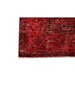 6'7x9'4'' Red wool rug , 7x9 handmade rug , turkish area rug , rug for living room , antique distressed rug , 200x283 cm