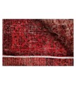 6'7x9'4'' Red wool rug , 7x9 handmade rug , turkish area rug , rug for living room , antique distressed rug , 200x283 cm