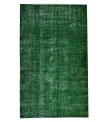 5x8 kitchen green rug , handmade wool rug , antique distressed rug , 60'old Rug , turkish anatolian rug , 154x252 cm