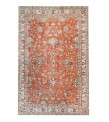 7'x9'5'' turkish vintage rug , handmade wool rug , antique distressed rug , 7x10 living room rug , large size brick color rug , 212x286 cm