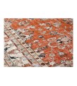 7'x9'5'' turkish vintage rug , handmade wool rug , antique distressed rug , 7x10 living room rug , large size brick color rug , 212x286 cm