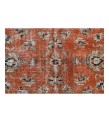 7'x9'5'' turkish vintage rug , handmade wool rug , antique distressed rug , 7x10 living room rug , large size brick color rug , 212x286 cm