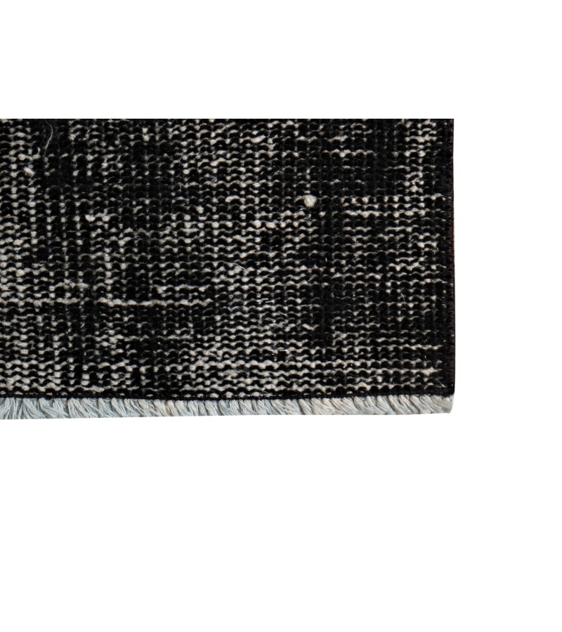 6'2x9'6'' black vintage rug , 6x10 handmade wool rug , distressed antique rug , faded rug , gift for her , turkish area rug , 192x295 cm