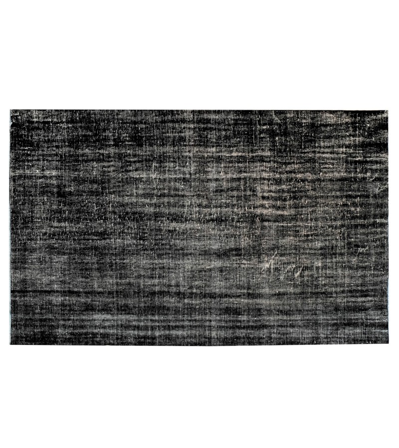 6'2x9'6'' black vintage rug , 6x10 handmade wool rug , distressed antique rug , faded rug , gift for her , turkish area rug , 192x295 cm