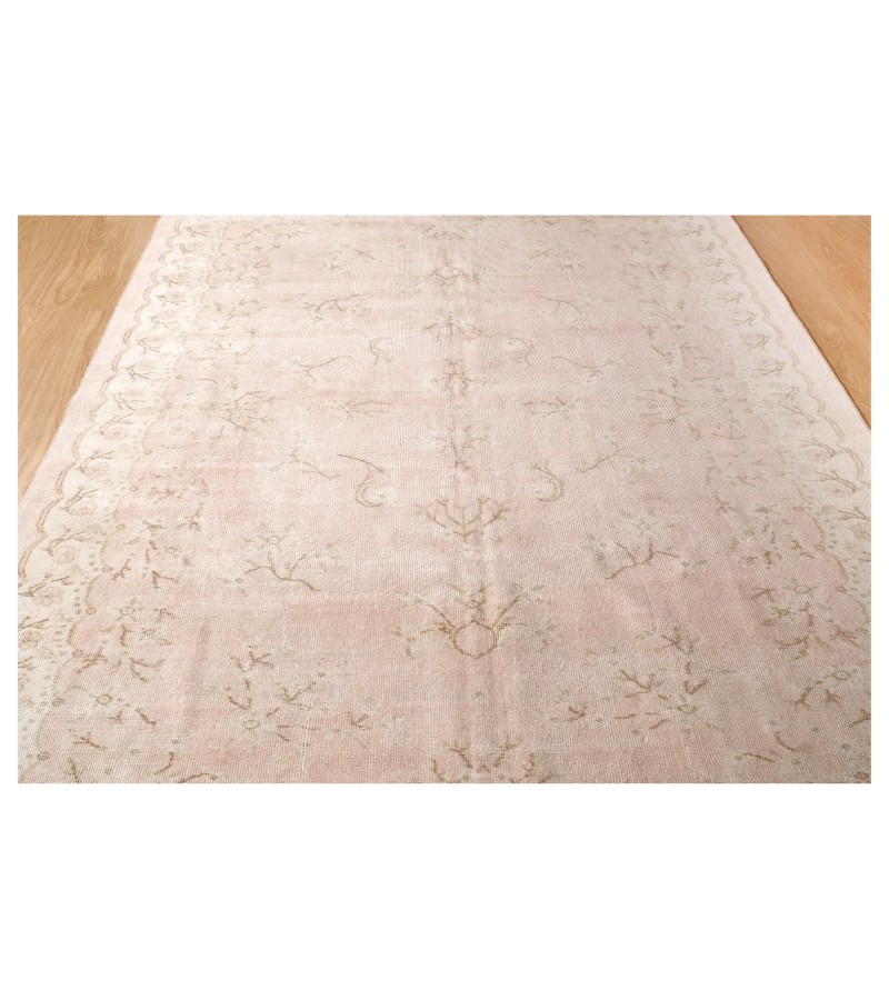 7x10 handmade wool rug ,6'5X10''1 Feet , Turkish Rug , Pink Rug, Area Rug, , Persian Rug, Hand Made Rug , Living Room Rug, 200x310 cm 5855