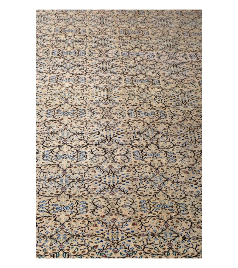 6x9 beige wool rug , turkish handmade rug , 5'6x8'8 antique living room rug , pastel muted rug , anatolian hand knotted rug , 171x271 cm