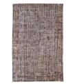 6'6x9'6 gray distressed rug , hand made wool rug , living room rug , kitchen rug , faded rug , muted rug , antique anatolian rug 204x294 cm