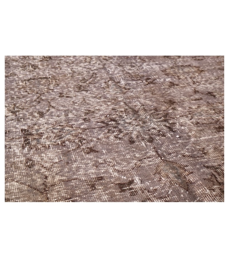 6'6x9'6 gray distressed rug , hand made wool rug , living room rug , kitchen rug , faded rug , muted rug , antique anatolian rug 204x294 cm