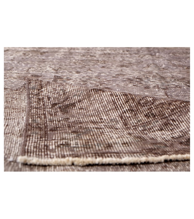 6'6x9'6 gray distressed rug , hand made wool rug , living room rug , kitchen rug , faded rug , muted rug , antique anatolian rug 204x294 cm