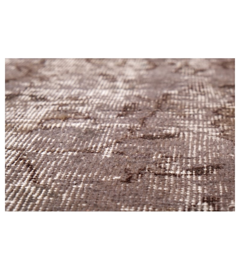 6'6x9'6 gray distressed rug , hand made wool rug , living room rug , kitchen rug , faded rug , muted rug , antique anatolian rug 204x294 cm