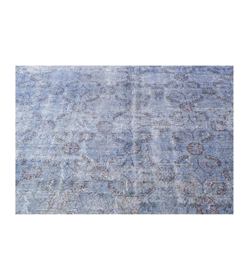 7x10 handmade rug , blue vintage rug , distressed rug , 6'8x10'1 anatolian area rug , hand knotted rug , 60'old Rug , 201x306 cm