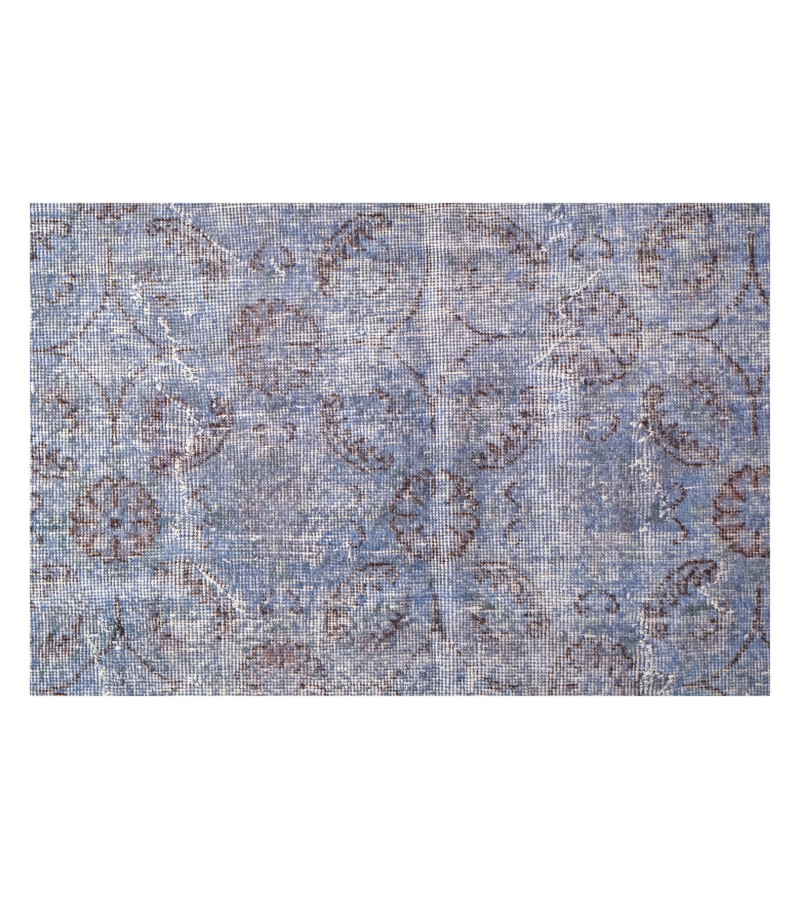 7x10 handmade rug , blue vintage rug , distressed rug , 6'8x10'1 anatolian area rug , hand knotted rug , 60'old Rug , 201x306 cm