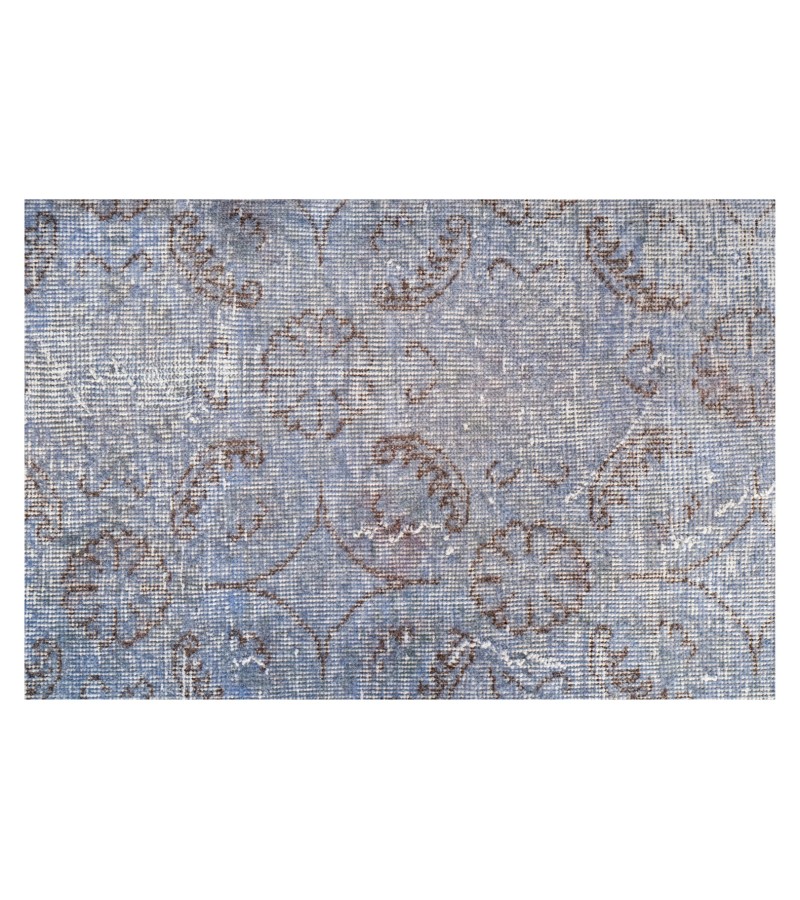 7x10 handmade rug , blue vintage rug , distressed rug , 6'8x10'1 anatolian area rug , hand knotted rug , 60'old Rug , 201x306 cm