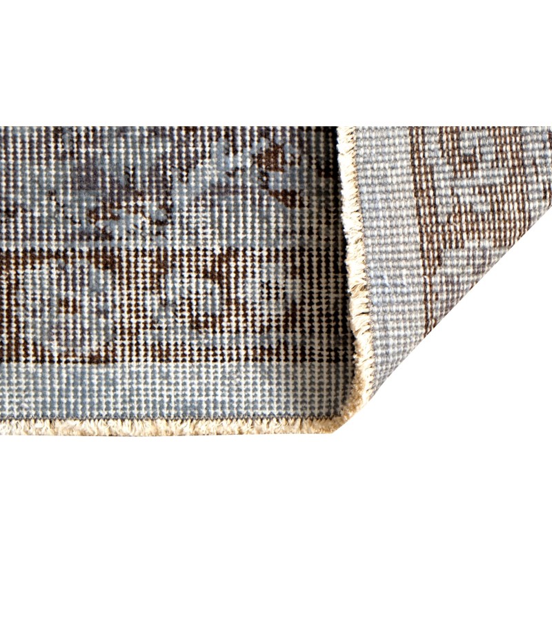 7x10 blue vintage rug, hand made wool rug , antique distressed rug 6'10x10'2 , turkish anatolian rug , muted color rug , faded rug , 206x306