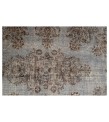 7x10 blue vintage rug, hand made wool rug , antique distressed rug 6'10x10'2 , turkish anatolian rug , muted color rug , faded rug , 206x306