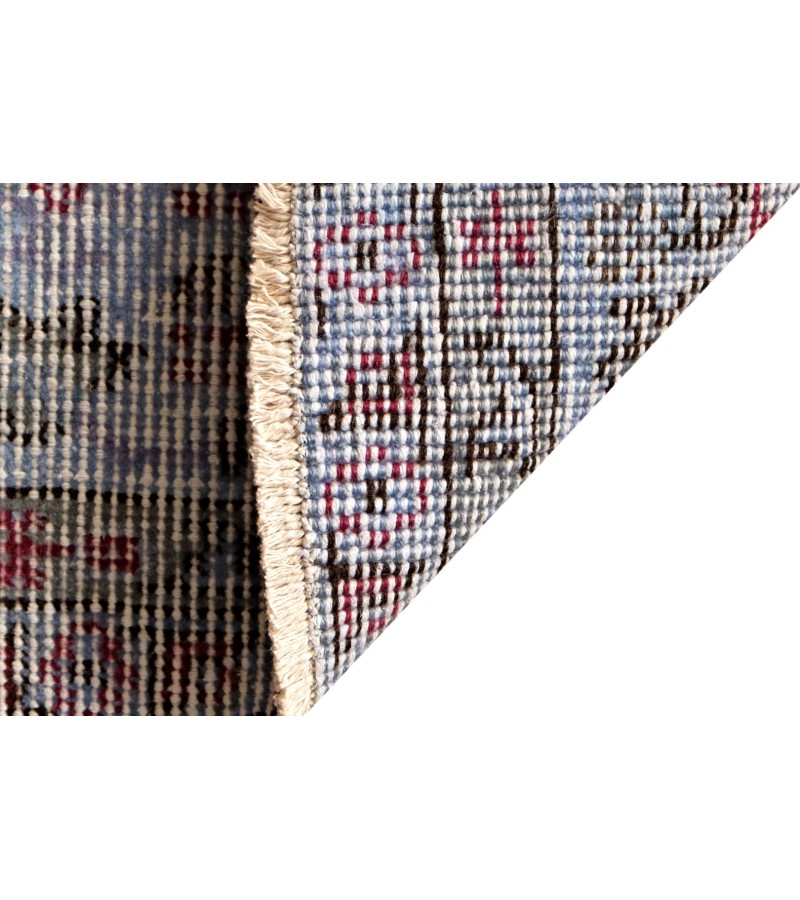 6x10 purple rug , handmade wool rug , 6'3x9'8 distressed rug , turkish area rug , living room rug , faded rug , muted rug , 190x293 cm