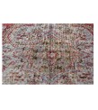 6x10 purple rug , handmade wool rug , 6'3x9'8 distressed rug , turkish area rug , living room rug , faded rug , muted rug , 190x293 cm