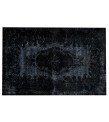 6x10 black rug , handmade wool rug , turkish distressed rug , 6'1x9'11 home decor vintage rug , 185x301 cm