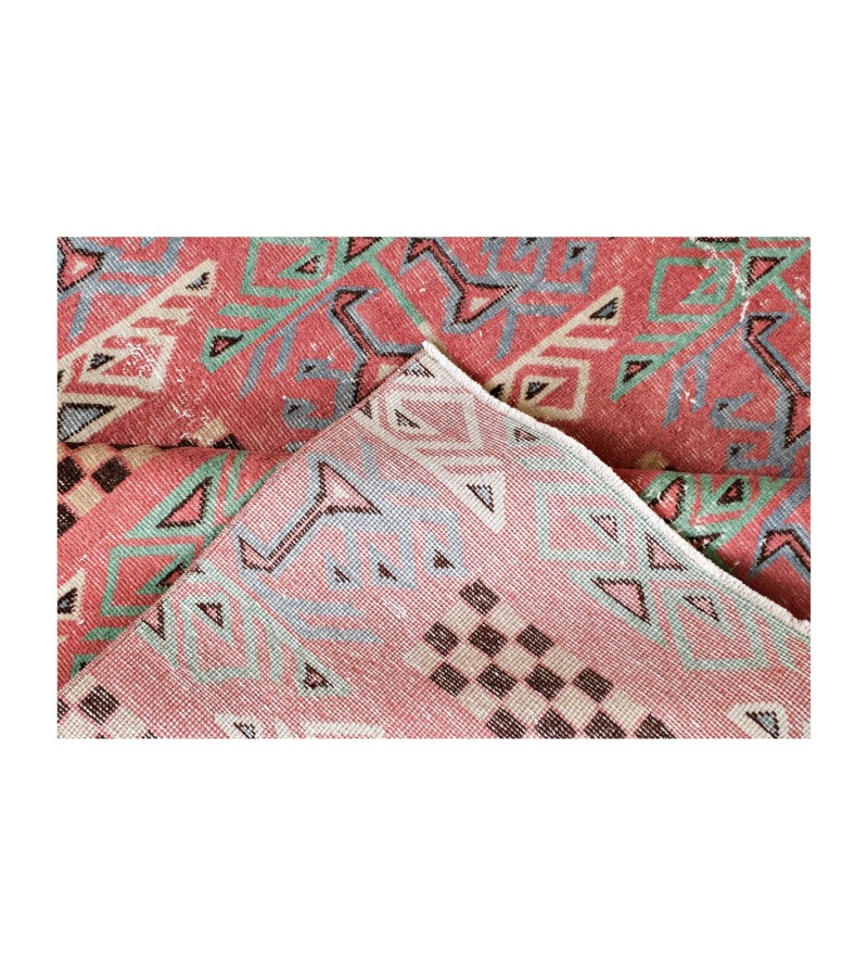 6x9 wool rug , ethnic anatolian motifs , 6'x9'4'' Turkish Anatolian Rug , antique handmade rug , perfect condition , 185x287 cm