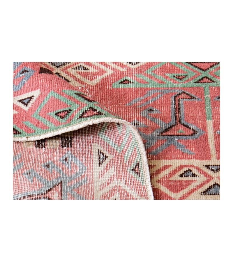 6x9 wool rug , ethnic anatolian motifs , 6'x9'4'' Turkish Anatolian Rug , antique handmade rug , perfect condition , 185x287 cm